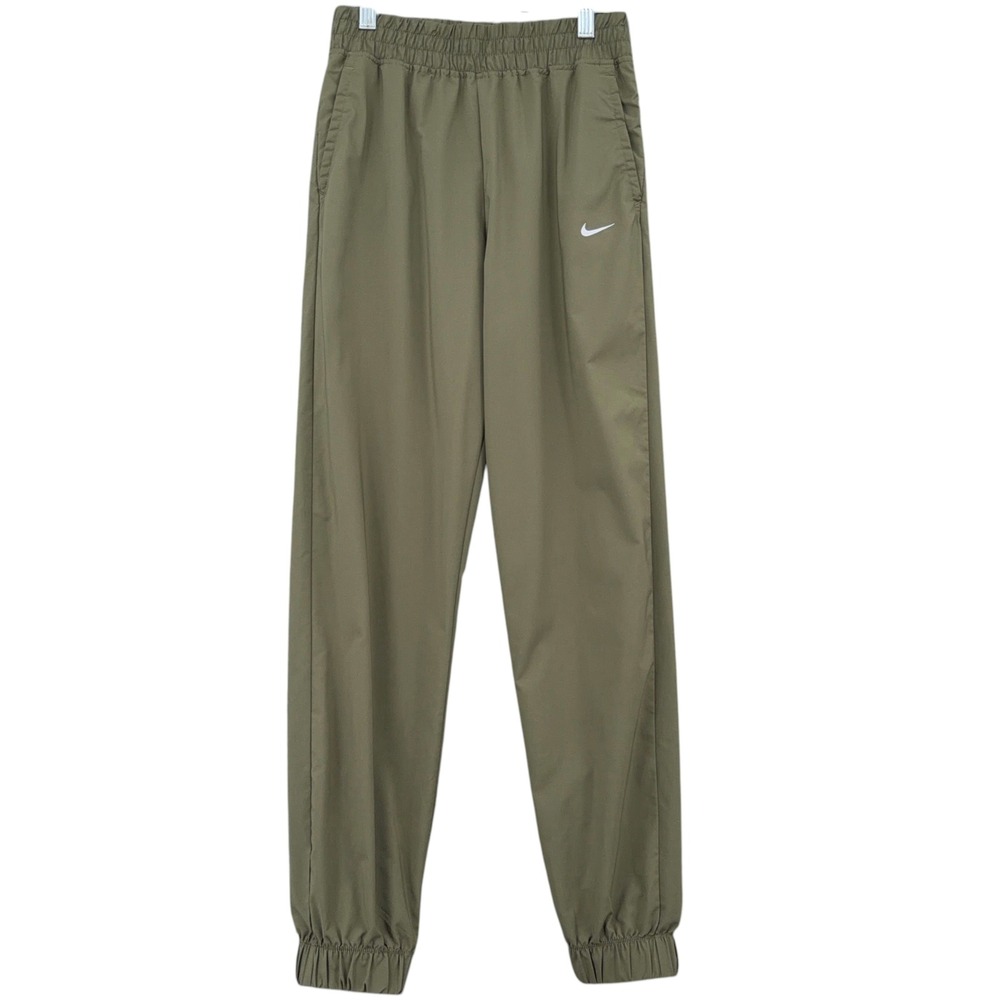 Nike Dri-FIT Joggers Kids L Polyester Olive Green Athletic Pants